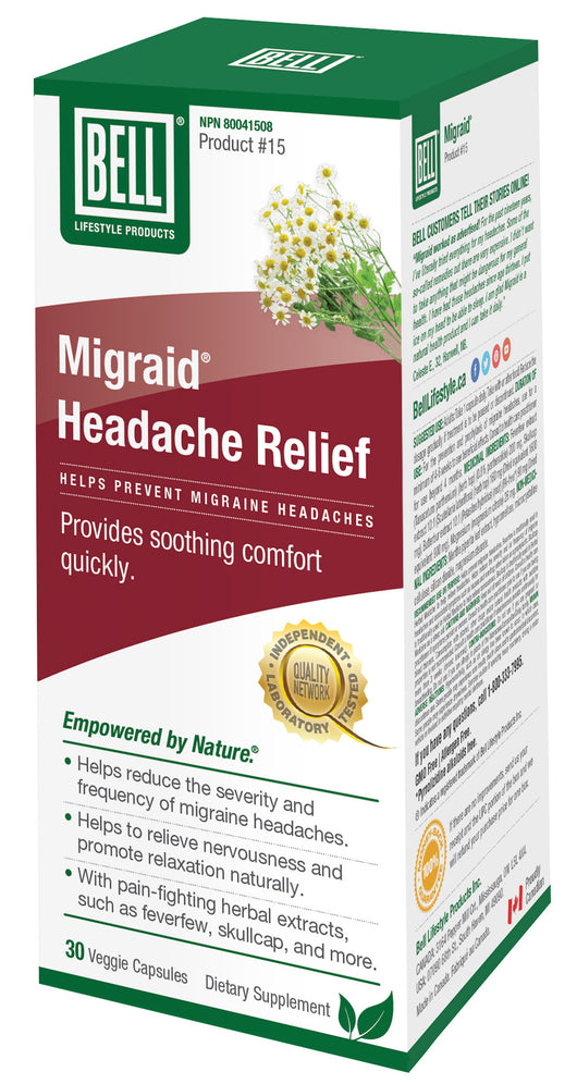 # 15 Migraid pour maux de tête